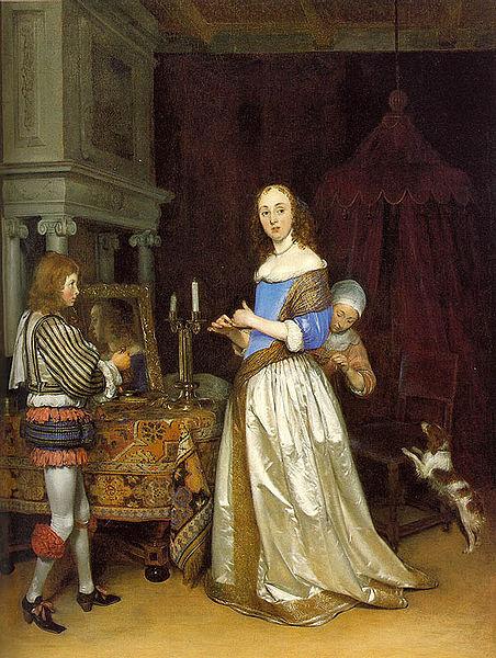 Adriaan de Lelie Lady at her Toilette oil painting picture